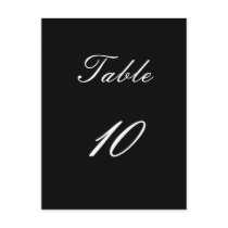 Table Number Post Card
