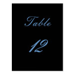 Table Number Postcard