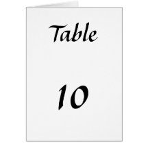 Table Numbers Greeting Card