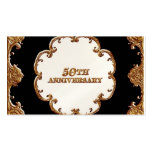 Table Place Card  - Golden French Swirl 50th Anniv Business Cards