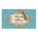 Table Seating - Blue Vintage Peacock & Etchings Business Card