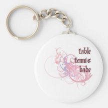 Table Tennis Babe Keychain