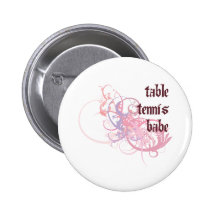 Table Tennis Babe Pin