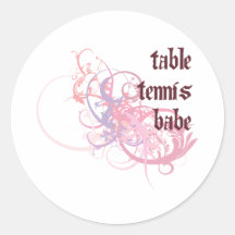 Table Tennis Babe Sticker