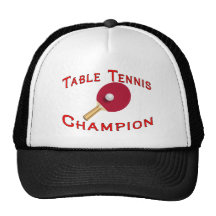 Table Tennis Champion Hats