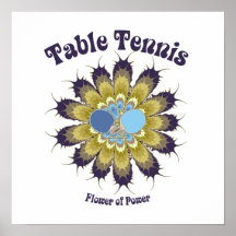 Table Tennis Flower of Power Poster