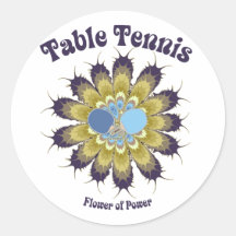 Table Tennis Flower of Power Sticker