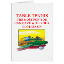 table tennis greeting card
