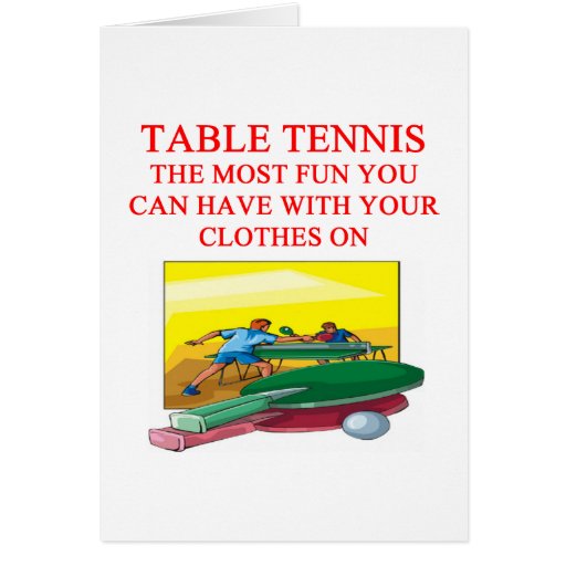 table tennis greeting card Zazzle