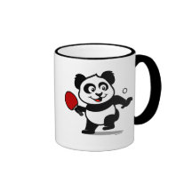 Table Tennis Panda Coffee Mugs
