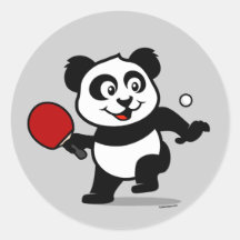 Table Tennis Panda Stickers
