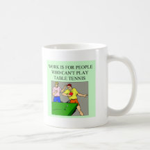 table tennis player coffee mug