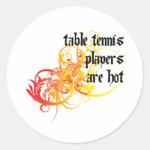 Table Tennis Players Are Hot Sticker