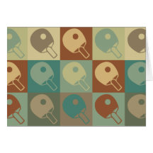 Table Tennis Pop Art Greeting Card