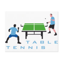 table tennis postkarte