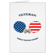Table Tennis Veteran Greeting Card