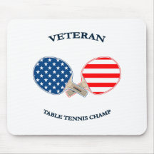 Table Tennis Veteran Mouse Mats