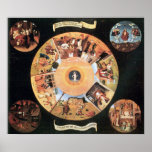Table with scenes of the seven deadly sins by Bosc Posters