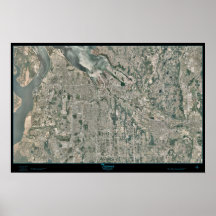 Tacoma Metro Area, Washington satellite poster