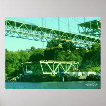 Tacoma Narrows Bridge Construction 2006-2007 Poster