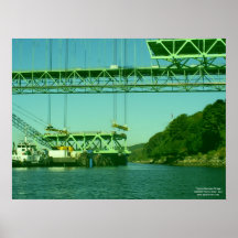 Tacoma Narrows Bridge Construction 2006-2007 Print