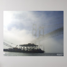 Tacoma Narrows Bridge Construction 2006-2007 Poster