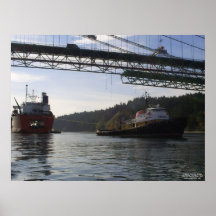 Tacoma Narrows Bridge Construction 2006-2007 Poster