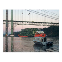 Tacoma Narrows Bridge Construction 2007 Post Card