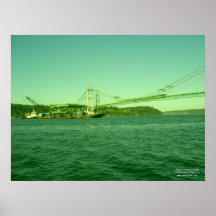 Tacoma Narrows Bridge Construction Print