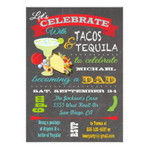 Tacos and Tequila Diaper Baby Shower for Dad to be