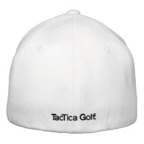 TacTica Golf. Original White FlexiFit Hat Embroidered Baseball Cap