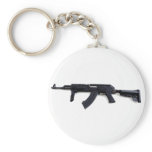 Tactical AK47 Assault Rifle Left Profile Keychains