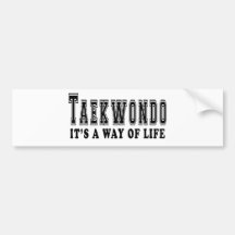 Taekwondo It's way of life Bumper Stickers