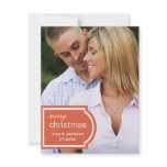 Tagged Photo Christmas Card-orange invitations