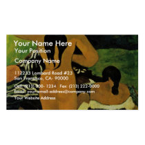 Tahitian At The Beach By Gauguin Paul Business Card Template