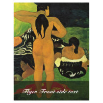 Tahitian At The Beach By Gauguin Paul Full Color Flyer