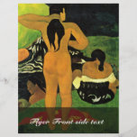 Tahitian At The Beach By Gauguin Paul Full Color Flyer