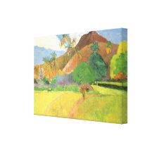 Tahitian Landscape, Mountains Tahiti, Paul Gauguin Gallery Wrapped Canvas