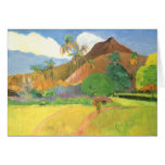 Tahitian Landscape, Mountains Tahiti, Paul Gauguin Cards