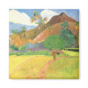 Tahitian Landscape, Mountains Tahiti, Paul Gauguin magnets