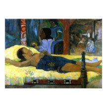 Tahitian Nativity scene Gauguin colourful art woma Invitation