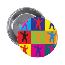 Tai Chi Pop Art Pin