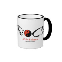 Tai Chi Yin/Yang 'Life In Balance' Ringer Mug