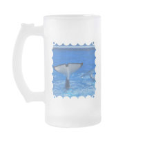 Tail of a Whale  Frosted Beer Mug