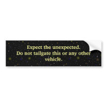 Tailgating Deterrent Bumper Sticker