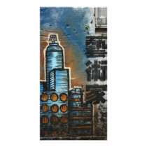 Taipei City graffiti, Taipei, Taiwan Personalized Photo Card