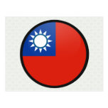 Taiwan quality Flag Circle Postcard