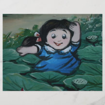 Taiwanese girl in lily pond flyer