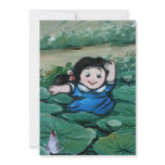 Taiwanese girl in lily pond invitations