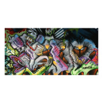 Taiwanese graffiti, Taipei, Taiwan Personalized Photo Card